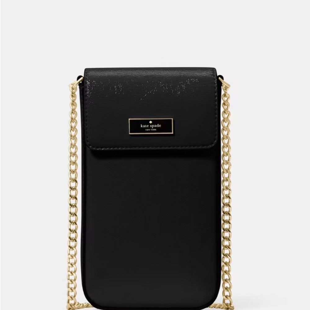 Kate Spade Black Crossbody with Gold Chain